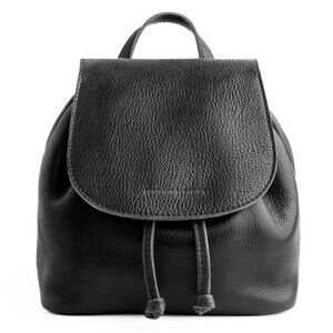 Portland Leather Goods Bucket Backpack - Pebbled Black